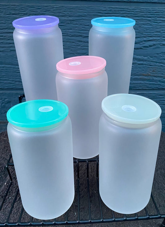 16 oz Frosted Libby cups with plastic lid